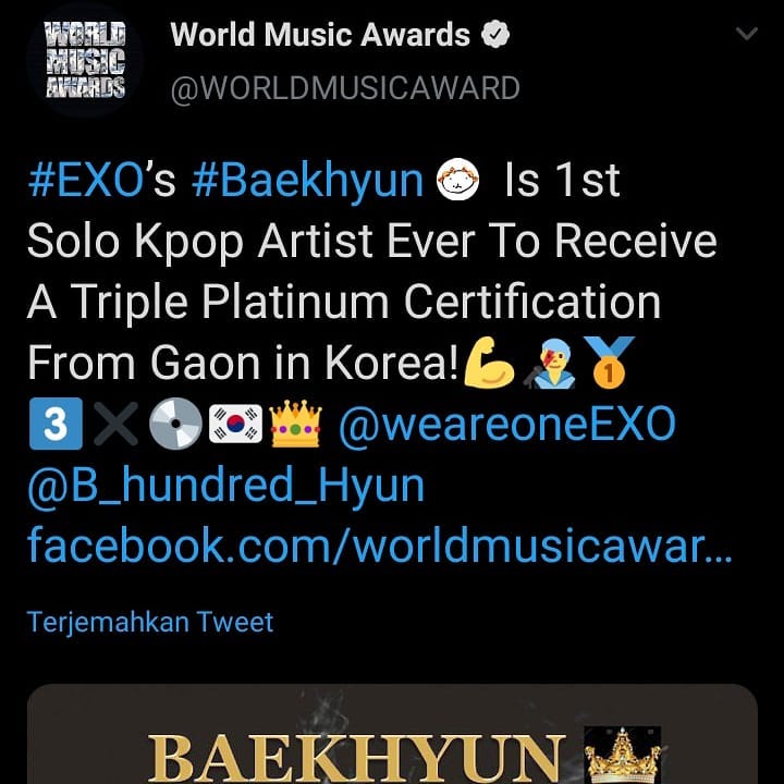 Aryadewix2's tweet photo. Congratt baekhyun oppa🎉❤❤
@B_hundred_Hyun
@weareoneEXO
#BAEKHYUN #EXO #EXOL #weareoneEXO #weAreOne #kpopstans
#kpopfans #exofans https://t.co/UHelSpdx1Z