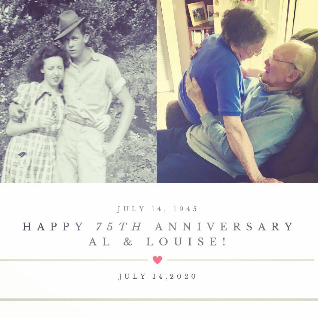 A very special 75th Wedding Anniversary to my grandparents, Al &amp; Louise Short!!  #75thanniversary #inwilm