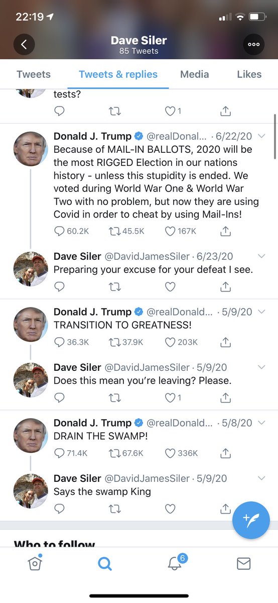 elizabethsilerr's tweet photo. so my sisters &amp; i recently discovered that our father has been trolling trump on twitter. YEAH pop off dave lol. https://t.co/fB0hB9aeR6