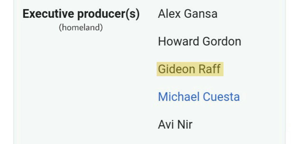 gideon raff was one of the producers for homeland and he was also the director of the red sea diving resort, a zionist film starring chris evans.