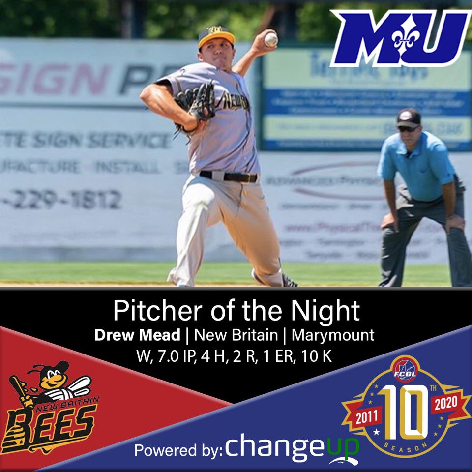 FuturesLeague's tweet photo. Awards!

@OnDeckSports Player of the Night: @SilverKnightsNH @domkeegan12 (@VandyBoys): 2-3, R, RBI. Wins HR Derby for #SilverKnights!

@ChangeUpBB Pitcher of the Night: @NewBritainBees Drew Mead (@MarymountBASE): W, 7 IP, 4 H 1 ER 10 K. #Bees win close one 3-2! 

#FuturesLeague https://t.co/iZ74ueTYMA