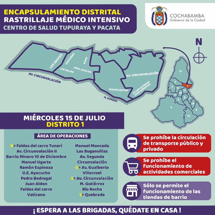 Opinion_Bolivia's tweet photo. La @gam_cochabamba prodecerá mañana al #encapsular el Distrito 1 del municipio, para el desarrollo de un rastrillaje #focalizado en el sector. Esta actividad se desarrollará a partir de las 08:00.
Foto: Alcaldía https://t.co/JPlEctPncT