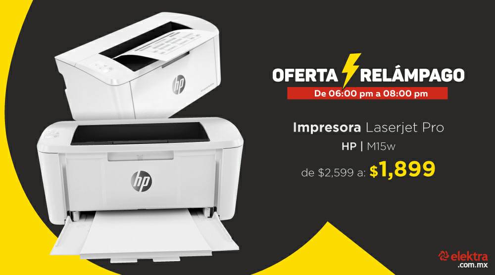 Elektra Ayuda auf Twitter: „#OfertaRelámpago. Trabaja sin detenerte con la  Impresora Laserjet Pro WiFi, compra ahora con descuento y paga con las  diferentes opciones que tenemos para ti. https://t.co/z8wlKCZt9w  https://t.co/tVDpZnSeGA“ / Twitter