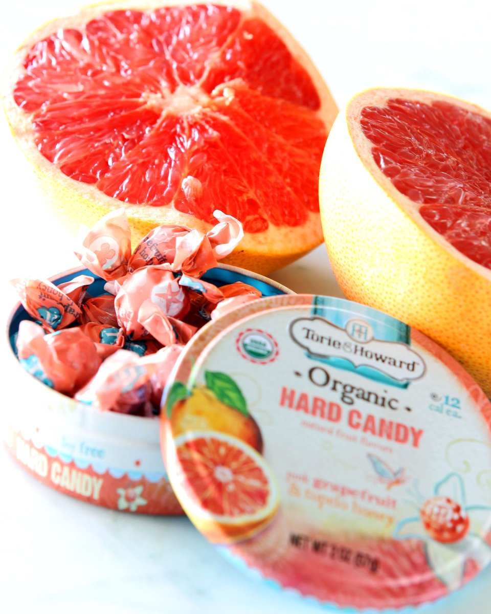 Hard Candy, anyone? These #organic grapefruit candies + others can be found at each register or in our candy aisle, at the market. The perfect last minute treat.