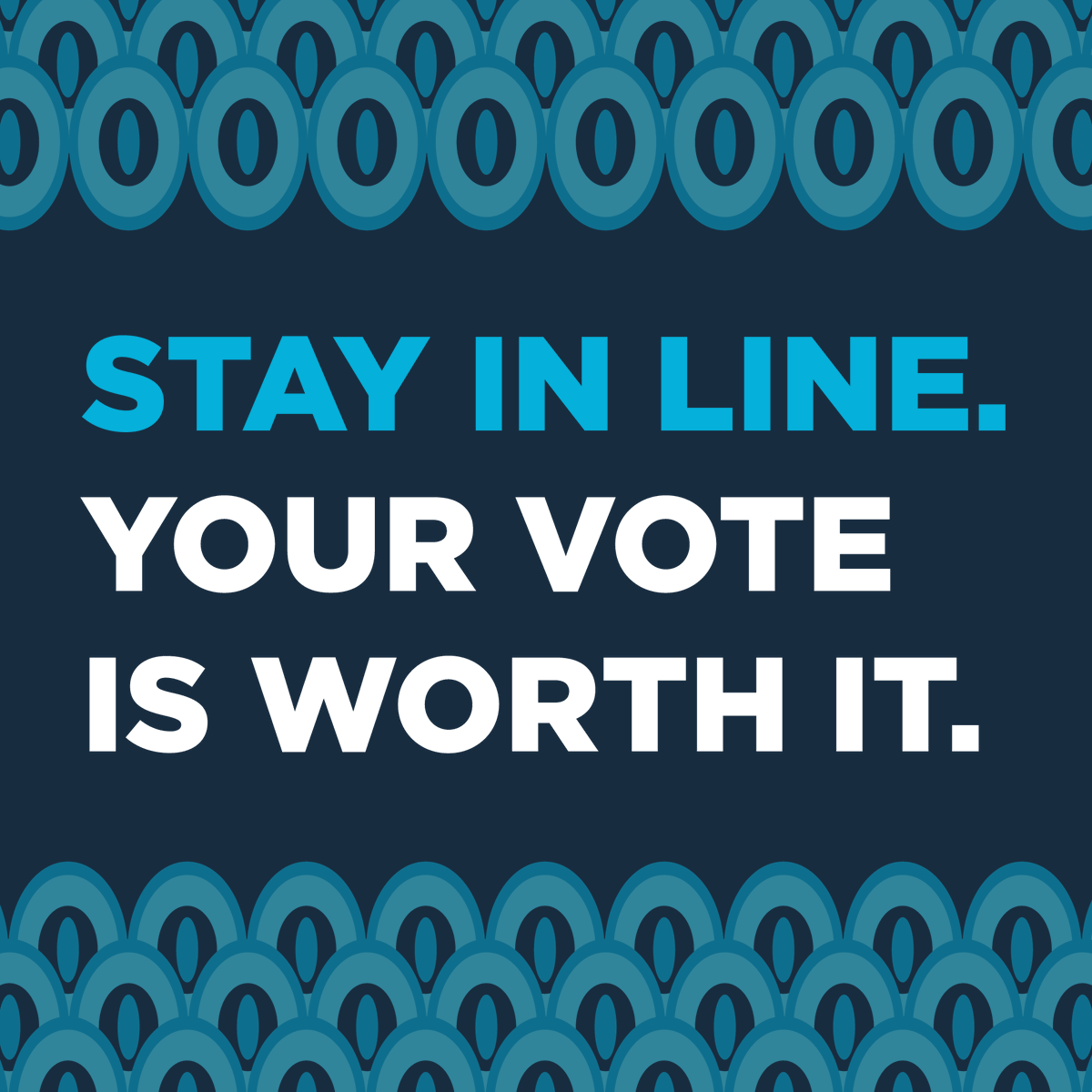 Just a friendly reminder to:

🗣 STAY IN LINE 🗣 

As long as you’re in line by 7 PM and you stay in line, you should be able to vote! Call the Election Protection hotline if you have any issues: 866-OUR-VOTE.  

#ElectionDay #texasrunoff