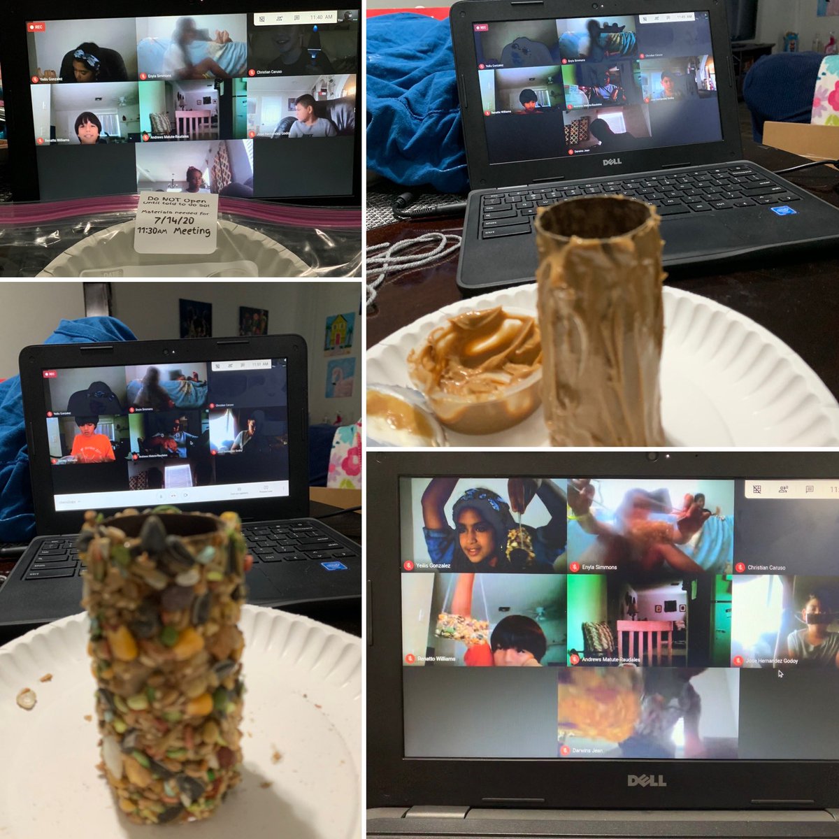 tabby_79's tweet photo. More #virtualsummerlearning with my @COTaylor_PBC @21stCCLCPBC 3rd graders. Today we made bird feeders. 🐦🦜🐤 #excitedstudents #learningfromhome https://t.co/wJe3zngX7m