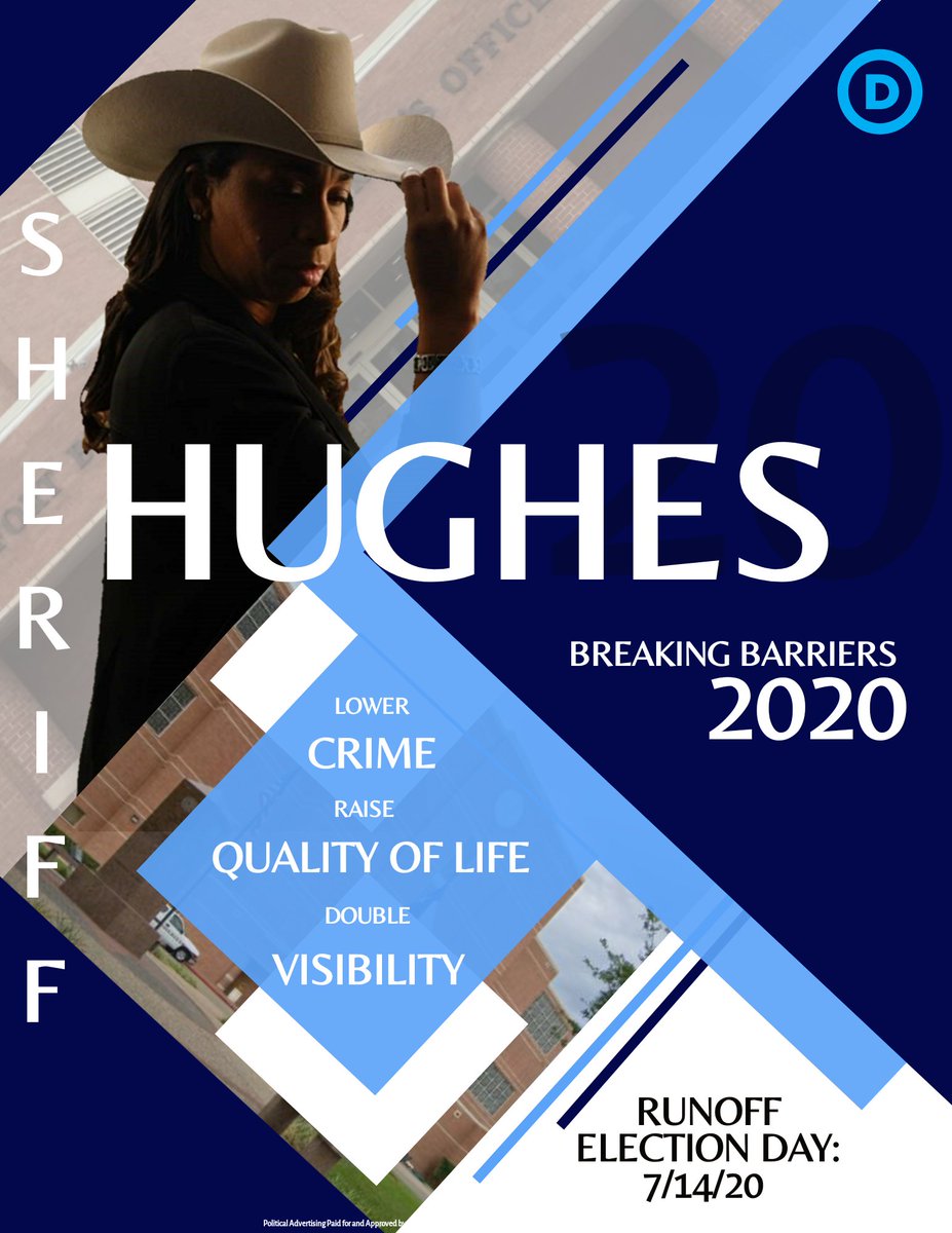 gh2020sheriff's tweet photo. We are in the home stretch, but it's not too late to cast your vote for Lt. Geneane Hughes for FBC Sheriff! In the last hour of the Primary Runoff Election vote for a candidate that stands on the foundational elements of diversity, humility, inclusiveness, &amp; transparency! #GoVote https://t.co/PWds9ByYL8