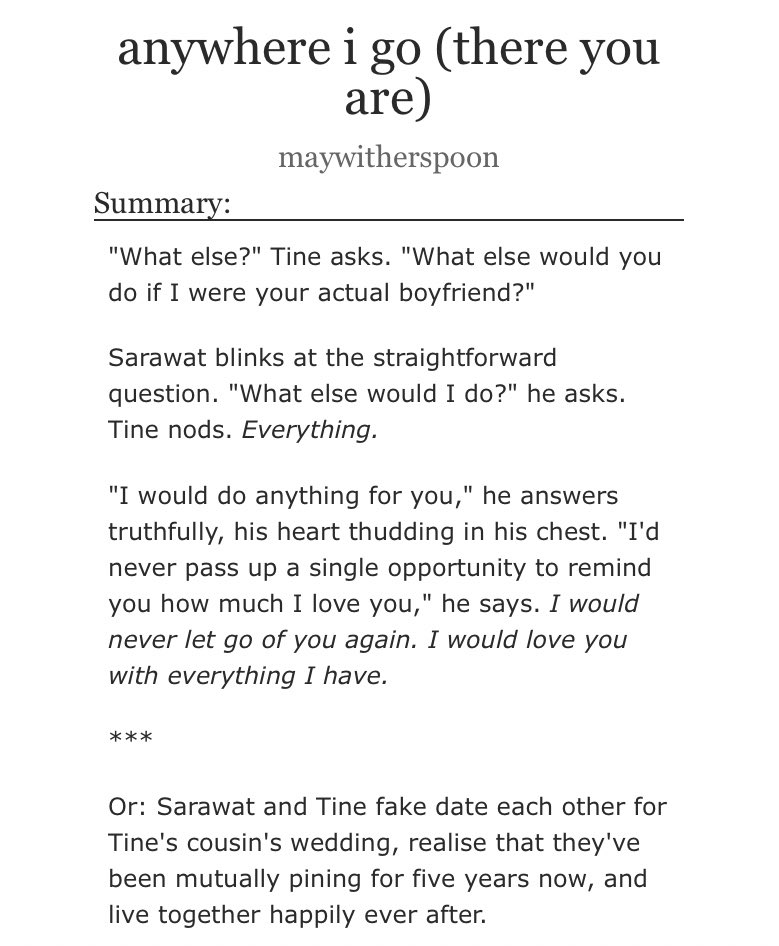 ♡︎ anywhere i go (there you are) • 3 chapters & 25068 words• this is beyond good plss • i love it so much i'll cry •  https://archiveofourown.org/works/24523633/chapters/59208130