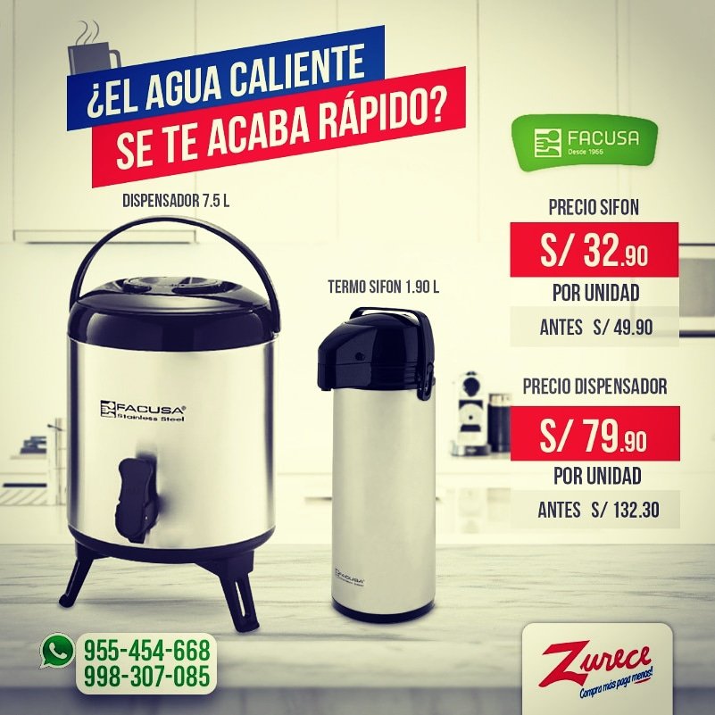 Termo dispensador de agua caliente