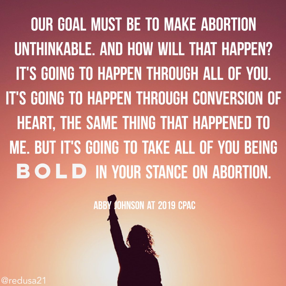 redusa21's tweet photo. #prolifequotes #quotescreatorapp @AbbyJohnson https://t.co/UO6HoeSINa