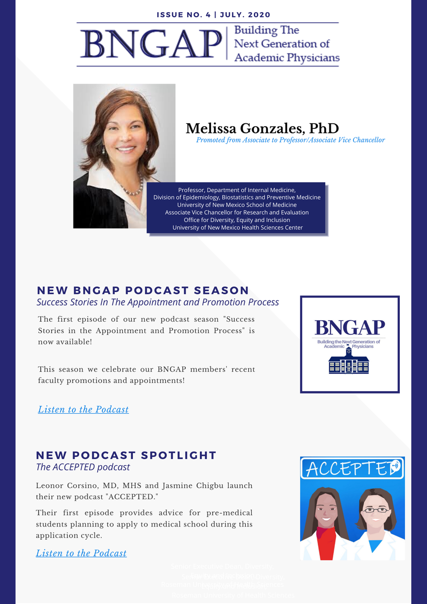 BNGAP1's tweet photo. Our July 2020 Newsletter Issue IV celebrates recent faculty appointments and promotions of our BNGAP members!

If you haven't received a copy, here is a preview of this month's feature! 

 Congratulations! https://t.co/KsUSEVVNo0