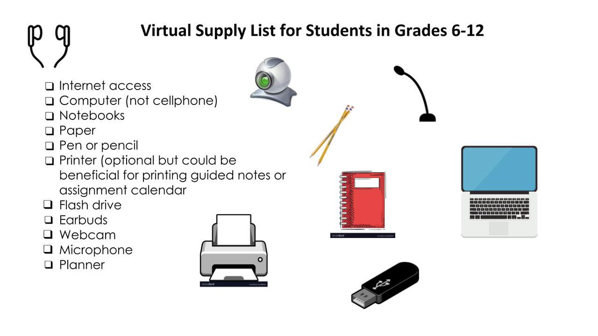 Virtual School Supply List