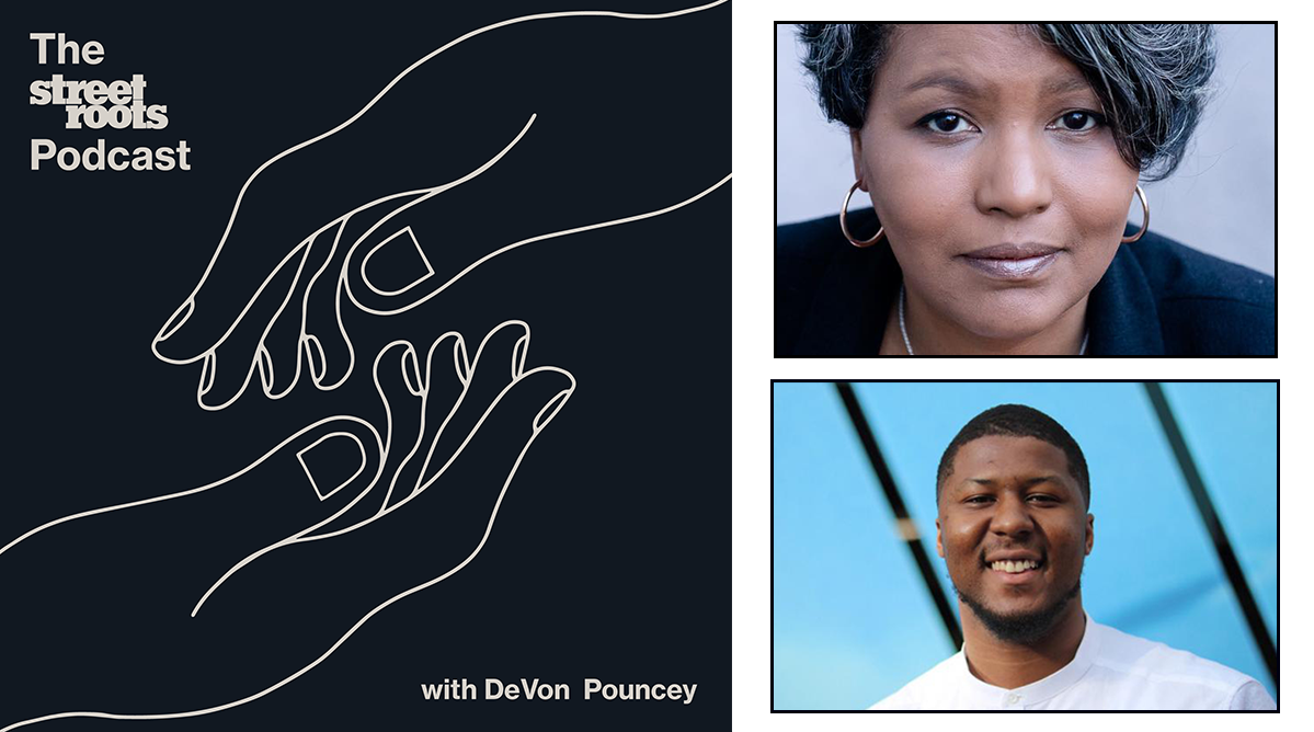 StreetRoots's tweet image. On the latest episode of the Street Roots Podcast, Don’t Shoot PDX founder @Teressa_Raiford joins podcast host @Pounce_Sation to discuss her work during the recent uprisings. #dspdx #podcast streetroots.org/news/2020/07/1…