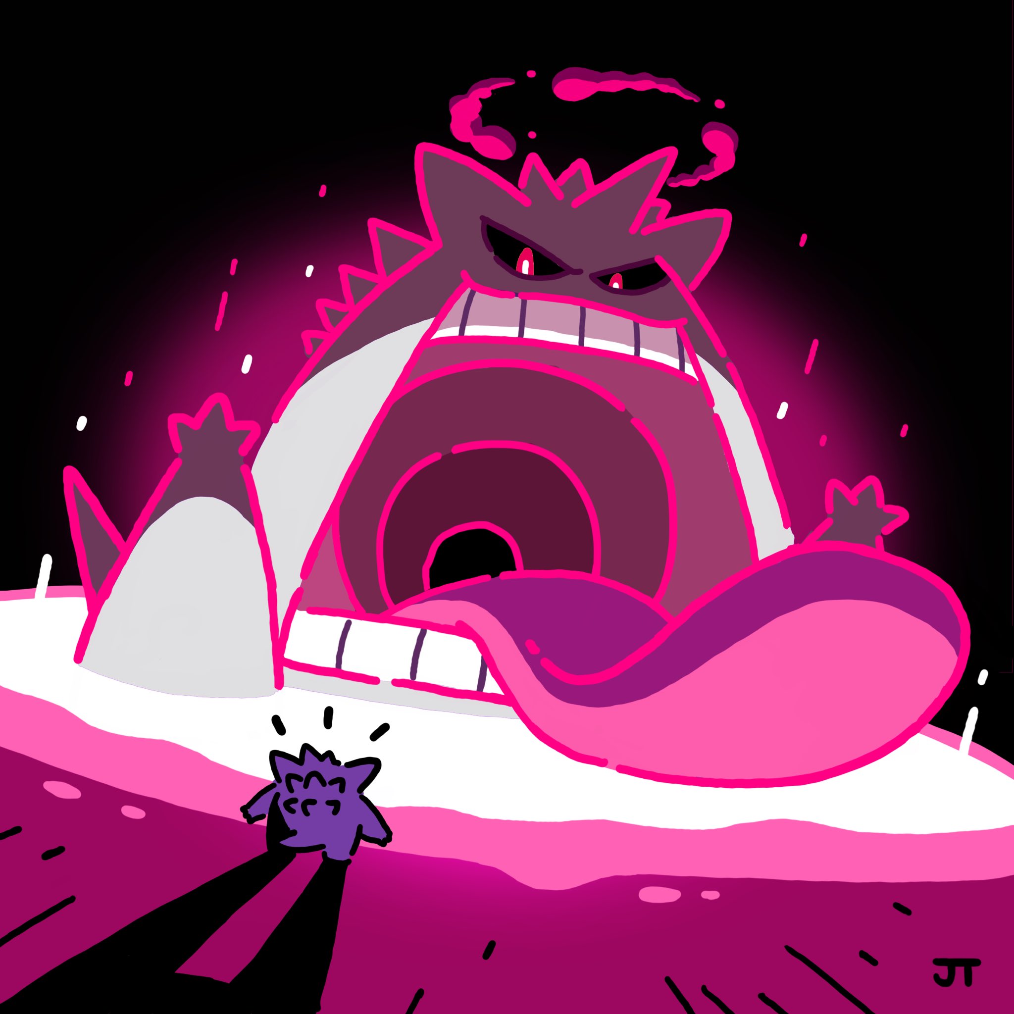 James Turner on X: Gigantamax Gengar - Shiny edition. It was fun choosing  spooky shiny colours for this big ghost  / X