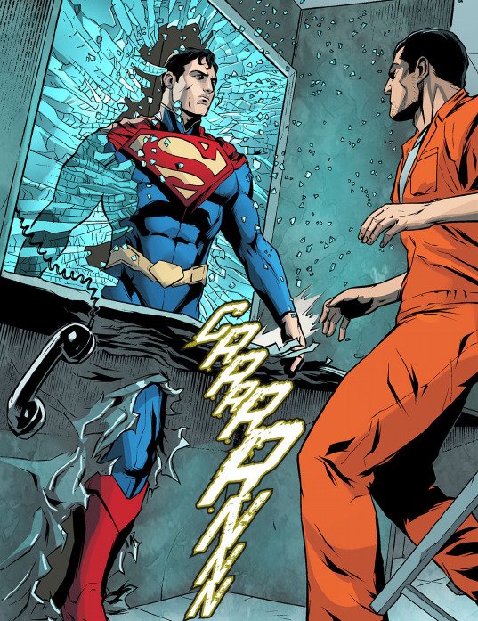 Pockicchi's tweet image. there was this time where batman k*lled the joker for superman and he just fcking walks thru the wall to hug him