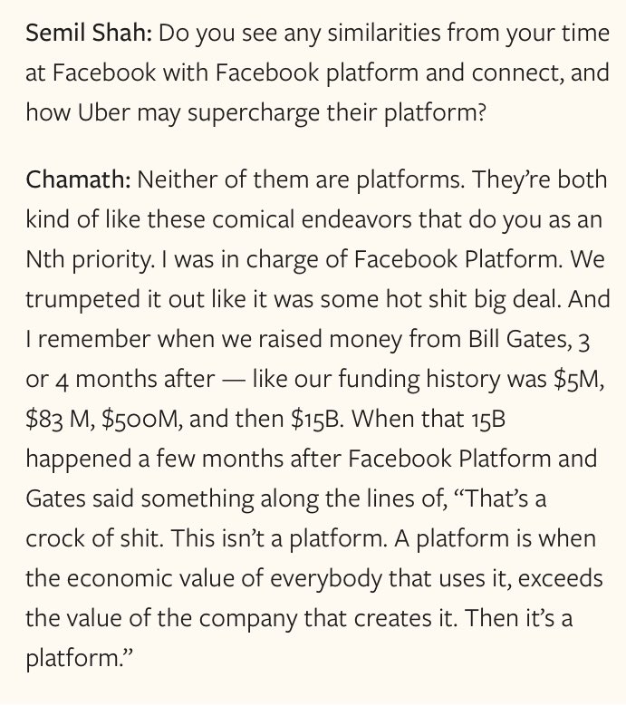 6. Get closer to the Bill Gates Line. Per  @benthompson, BGL is when the value to everyone on a platform exceeds value to the platform.Twitter is so far above the BGL that it’s closer to another Bill Gates Line - the world-record $35 billion that Gates has given away.