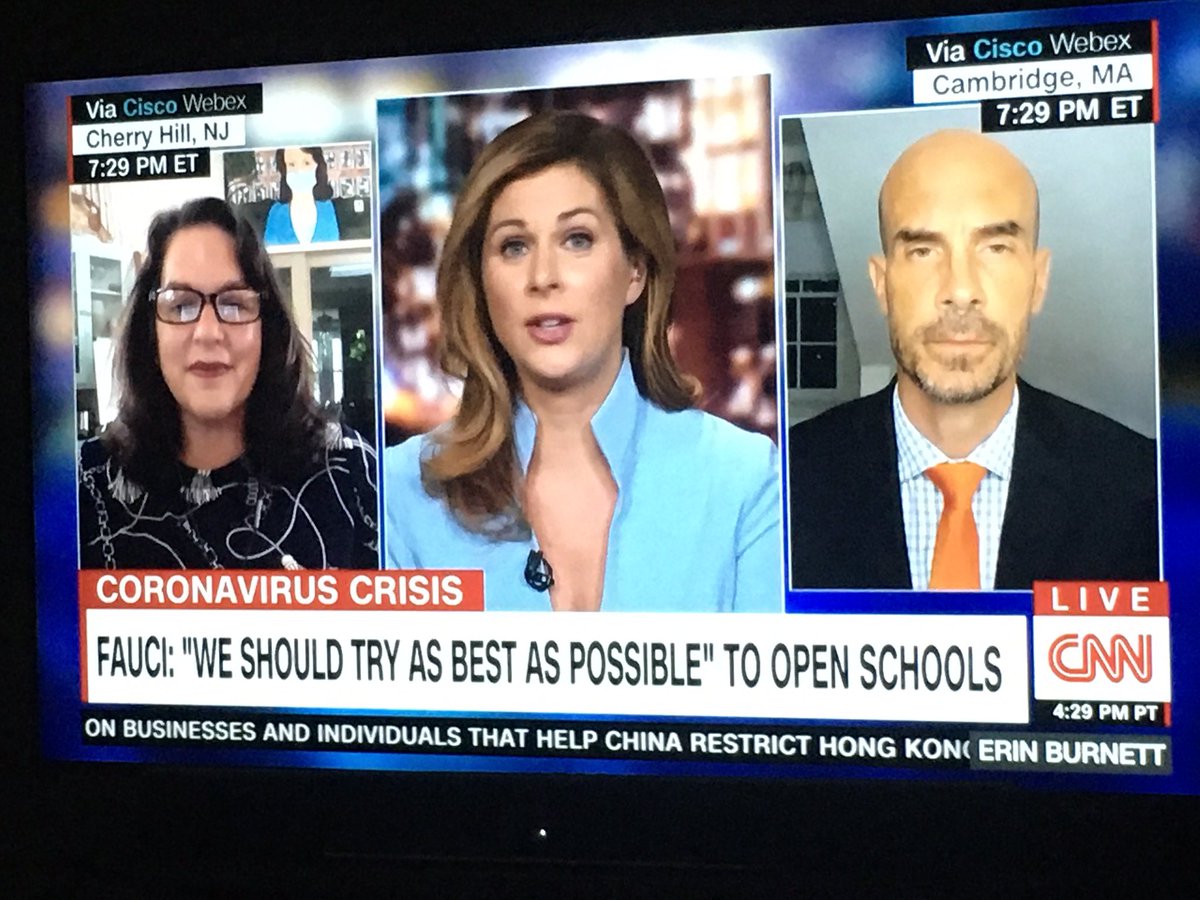 ginaemge's tweet photo. #CNN Robin Cogan advocates for a school nurse in every school building all day, every day. Yes, all @schoolnurses want their students to return to school - this requires a safe, thorough plan in which safety is center.  @OutFrontCNN https://t.co/31qDgzLsu4