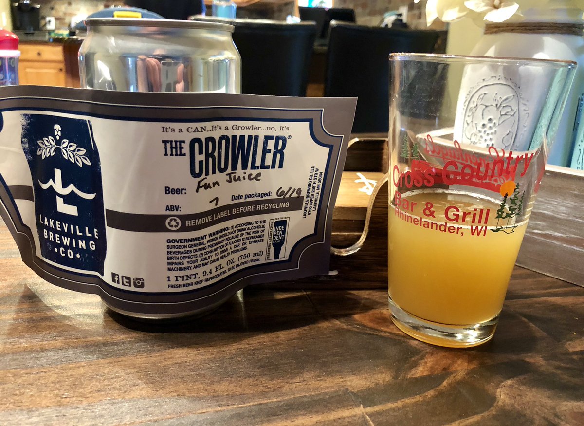Pivo853's tweet photo. @lakevillebrew another Crowler bites the dust. #FunJuice https://t.co/trYeW5uvIe