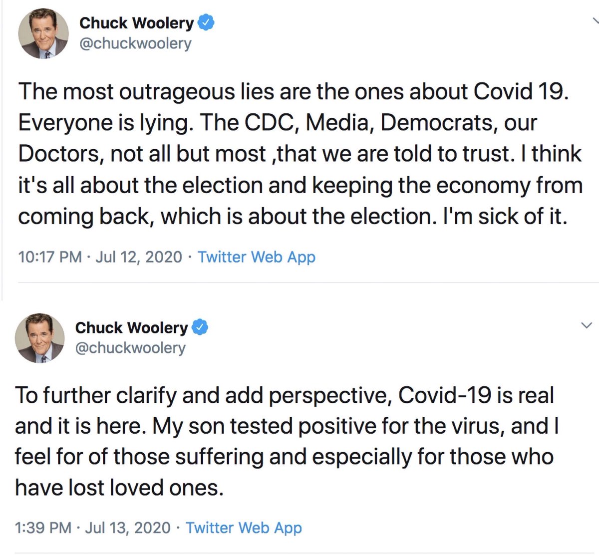 DocBastard's tweet image. A full story in just two tweets. @chuckwoolery