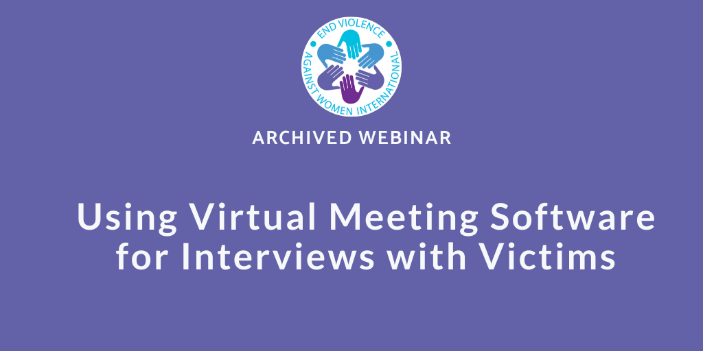 EVAWintl's tweet image. Hear how #investigators and #forensicnurses are utilizing #virtualsoftware to interview victims, witnesses, and suspects in the midst of the COVID-19 pandemic in this archived #webinar. ow.ly/Kzcd50AfFTI