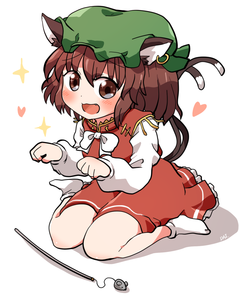 橙(東方プロジェクト) 「おはちぇんちゃん2?? #おは東方 」|六合ダイスケ@春例大祭う12bのイラスト
