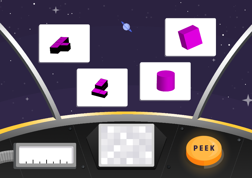 MarsicoIns's tweet photo. Check out our new game - Quick Shapes - on the [LT]2 website - https://t.co/2UE2WCbGXl. 
Players move toward the planet ahead by matching shapes in space to the shape they quickly see on their console!
#ECEmath #ECE #learningfromhome https://t.co/5FpziSAjio