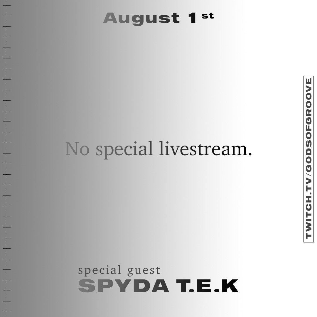 this is a big one y’all. <a href="/NSOdenver/">NO SPECIAL OCCASION</a> featuring the one &amp; only <a href="/SpydaTEK/">TEKZILLA</a> 🕷🕷🕷 

8/1/2020 || 5pm MST | 7pm EST | 11pm GMT