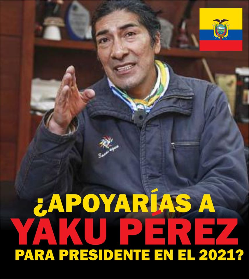 AmazoniaON's tweet photo. El Consejo Ampliado de la Federación de Organizaciones Kañaris del Azuay (FOA) resolvió impulsar la precandidatura del prefecto de Azuay, #YakuPérez, a la presidencia de la República del #Ecuador por el Movimiento Indígena Pachakutik. https://t.co/b0vT4penBm