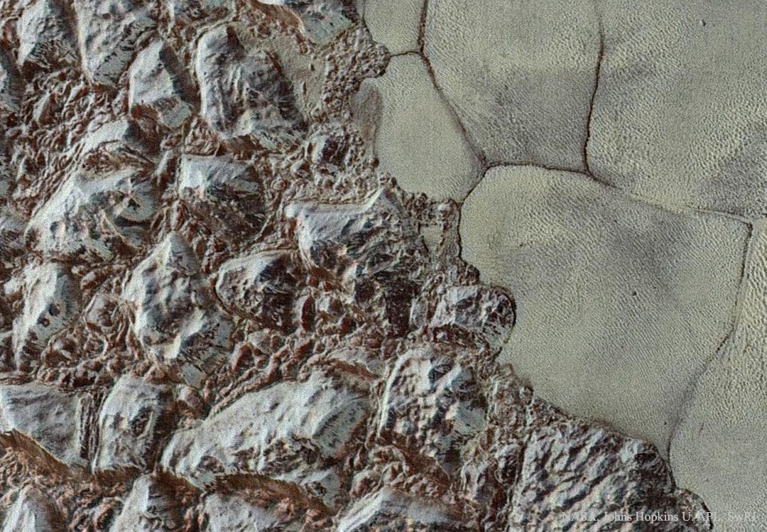 Oh, mountainous terrain? ALL OVER and OMG IT IS GORGEOUS! I still can't believe this is Pluto. (3/n)