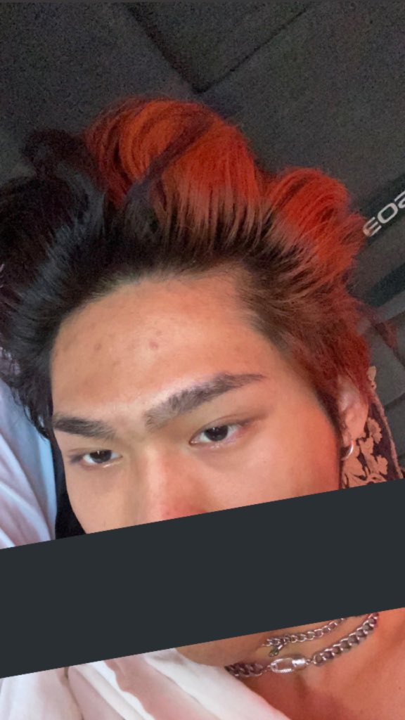 kevskink's tweet photo. update i died my hair part red https://t.co/nPeM2zTdQT