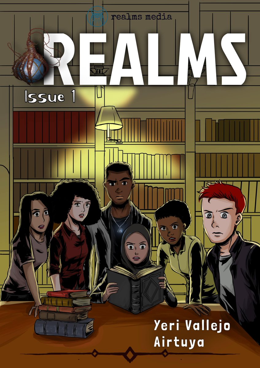 BlatinxNerd's tweet photo. Collaborating on a comic book tie-in for my upcoming book, Realms. 🧙♂️ #savethemultiverse #realms #blackwriters #fantasyart #youngadult #fantasy https://t.co/FUjtjChalr