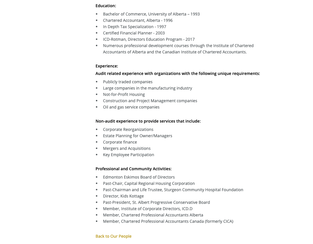 Rob Heron is a corporate accountant.He was also the president of the PC Party for St. Albert.He is also listed as a member of Fairness Alberta. https://www.krpgroup.com/our-people/robert-m-heron-ca-cfp