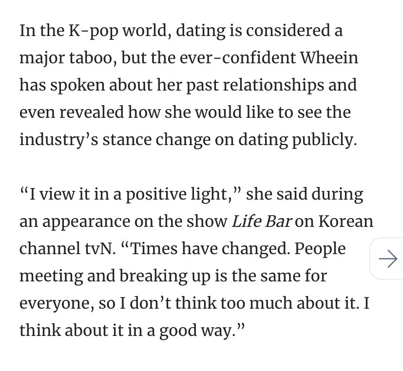 Wheein MAMAMOOthe vocalist never shys away from speaking out about what she believes in. wheein talks about her battle with anxiety, mental health, past and present relationships and even had a confirmed wlw relationship in her solo music video which is rare in kpop
