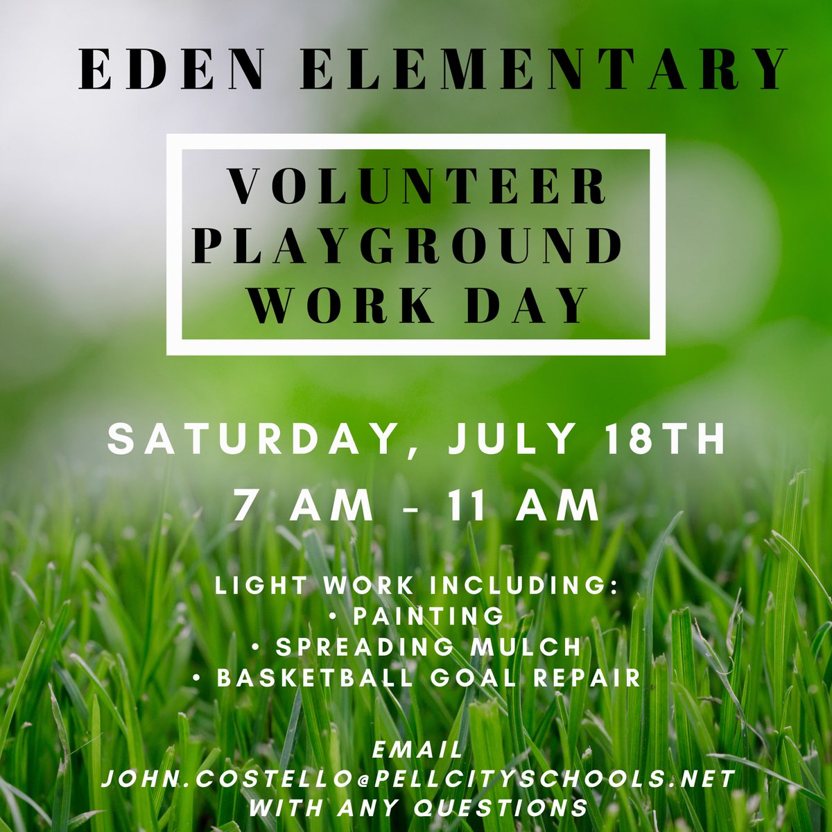 THIS Saturday at <a href="/ElementaryEden/">Eden Elementary School</a>