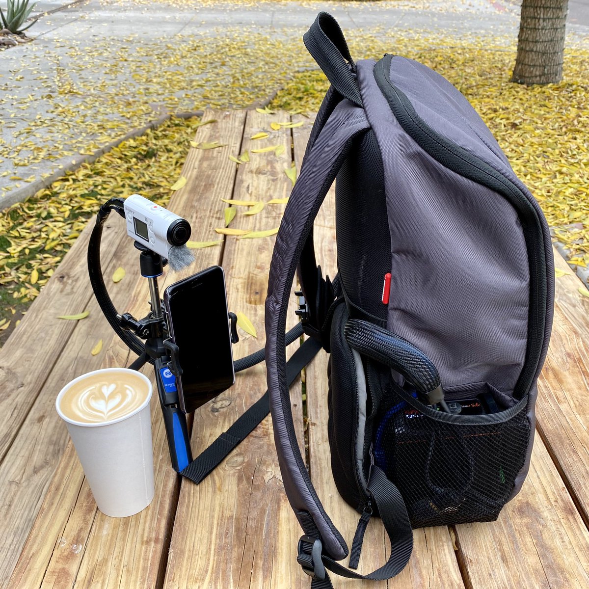 Clintus's tweet photo. I really love walking around, exploring different cities and streaming the adventures on @twitch. Just wish Arizona’s weather permitted it year round. First time ever I’m actually looking forward to the Fall.
#irlbackpack https://t.co/r44NYurg11