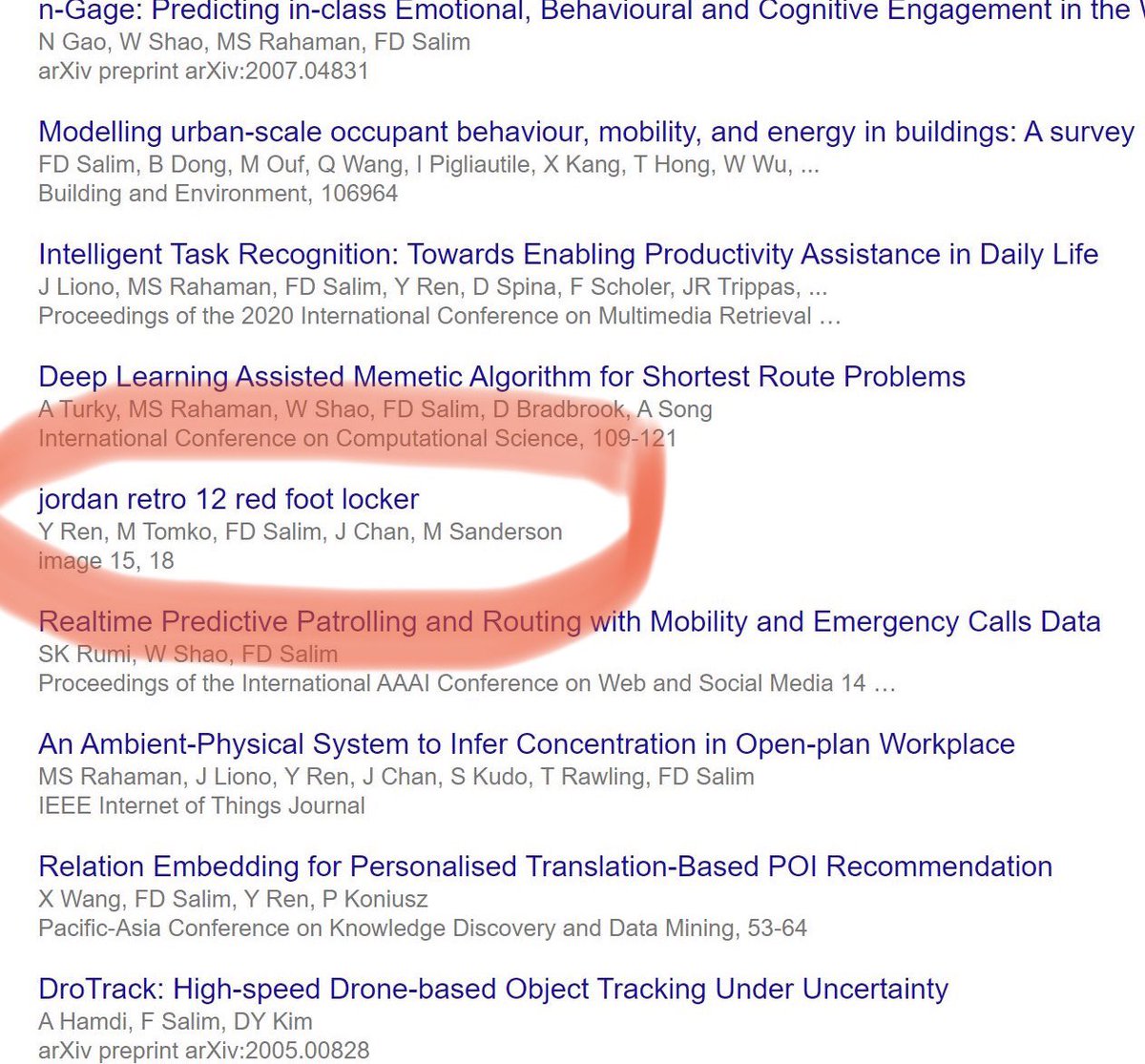Flora Salim We Drjeffreyc Ir Oldie Were Told By Dinomirmt We Re A Victim Of Google Scholar Bombing Not Only We Have A New Article On Jordan Retro Footwear It Promotes A