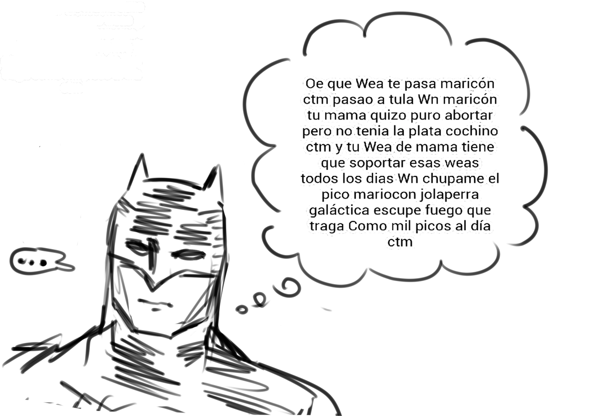 assholebun's tweet photo. la cara de batman me da risa porque por fuera esta ._. pero por dentro quiere madrearse a todos(?)
ah, #spanishtime 

#batman https://t.co/KMf2PG7LzY