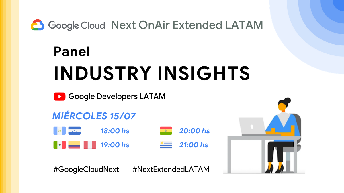 gdgcloudtegus's tweet photo. #Semana1 - #Panel 👩🏽‍💼🧑🏽‍💼👩🏽‍💻

**Industry Insights / Perspectivas de la industria**

En el panel conocerás sobre los esfuerzos de transformación digital en las industrias.

#GoogleCloudNext #NextExtendedLATAM https://t.co/DC6fefTn6A