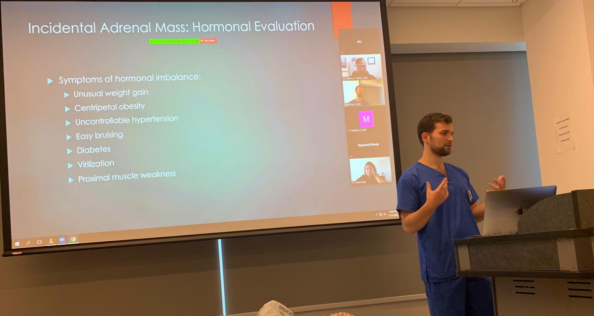 downstateuro's tweet photo. Thanks to Yonatan Akivis #MS4 @YAkivis for his presentation today on Adrenal Tumors today for our Sub-I Lecture Series covering #AUA Core Curriculum!
#UroAppRecap @AmerUrological @UrologyList @Uro_Stream @Uro_Res @UroResidency https://t.co/0EVfiRKHX5