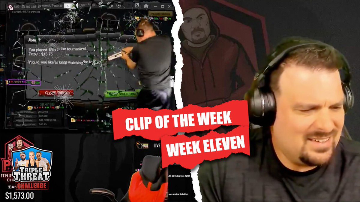 TripleThreatTM's tweet photo. Congrats to this weeks #ClipOfTheWeek winner @TeamPokerPastor from #TeamPardy!
Hes really bringing the heat now🔥
➡️ https://t.co/PrVyQf7OCX https://t.co/zQu0fRnfsh