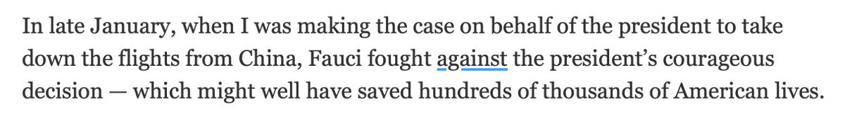 ...in the middle of a pandemic, when people's lives are at stake, about the man best equipped to help us. Pete's a (purported) economist lecturing a public health expert on public health by using lies. Take an example: These words. See how "against" is underlined in blue?.../2