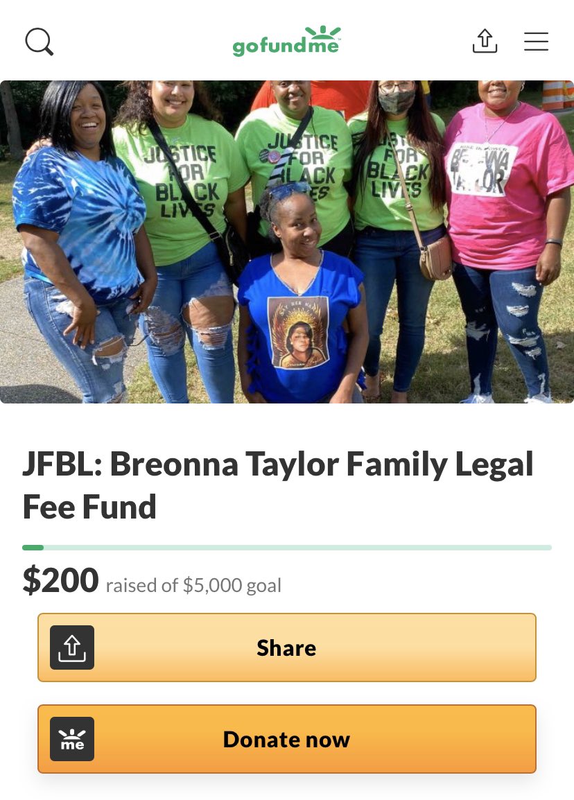 Breonna Taylor’s family & friends were arrested & assaulted by Grand Rapids PD on July 12th during a celebration of Breonna’s life. They are raising funds for their legal fees and need as much help as possible. More info on ig: justiceforblacklivesorg gofundme.com/f/22mqhrilk0?u…