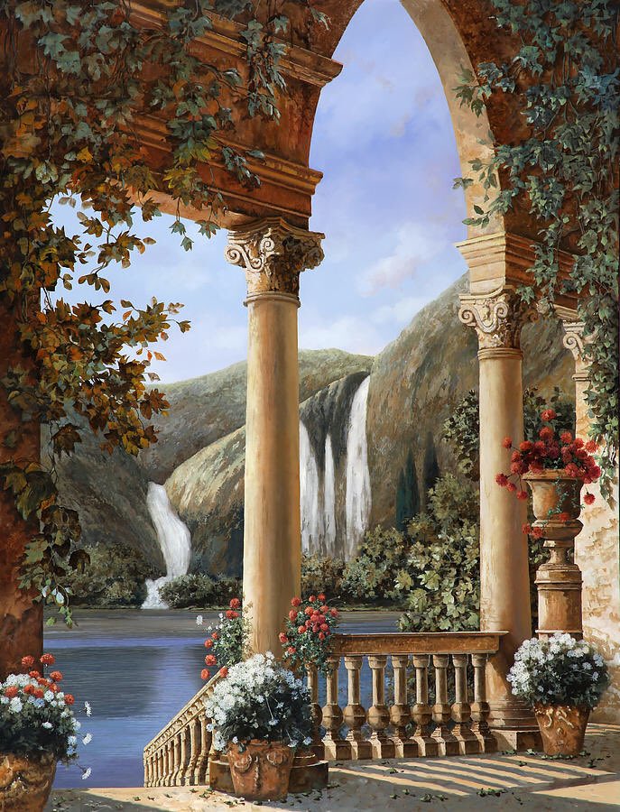 alexalexpda's tweet image. Passer ses vacances dans une des peintures de Guido Borelli : une ambiance