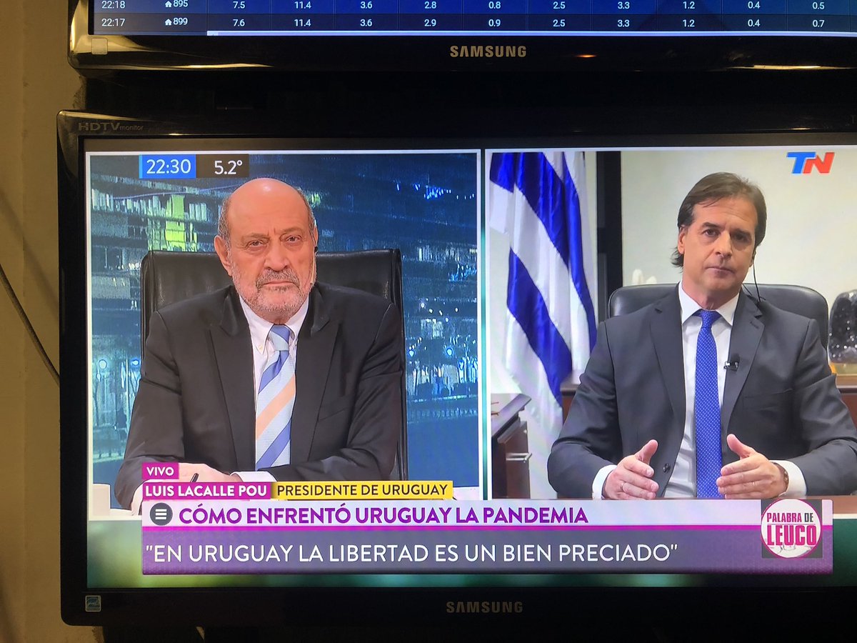 "Tengo acá atrás una bandera que dice Libertad o muerte. Y en esto nos inspiramos", <a href="/LuisLacallePou/">Luis Lacalle Pou</a> en Palabra de Leuco por <a href="/todonoticias/">TN - Todo Noticias</a>