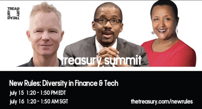 luledemmissie's tweet photo. Join our discussion on new rules to broaden diversity in #FinTech at the #TreasurySummit at 1:20pm ET tomorrow 7/15
https://t.co/kCTQftohGh https://t.co/i1HqnHnrN7