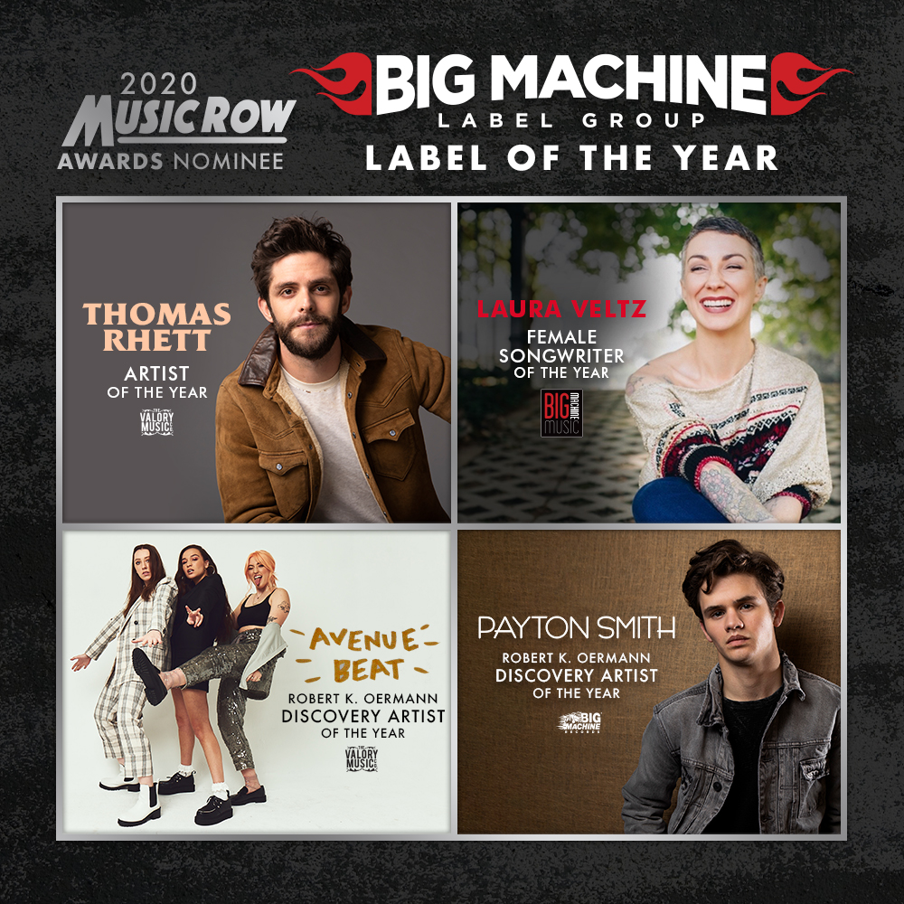 BigMachine's tweet photo. Congratulations to all of our 2020 @MusicRow Awards nominees! 📀🎼 We are so honored to be nominated for Label Of The Year, and are extremely proud of these incredible talents!!
#BMLGFAM 🙌 https://t.co/OhkN3B6q7S