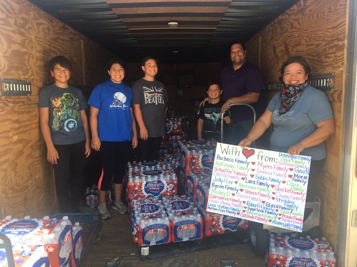 2 pallets of water delivered today to @AndreHouseofAZ 🥰So grateful for all the families who donated money to help make this happen! AMDG! John 15:5