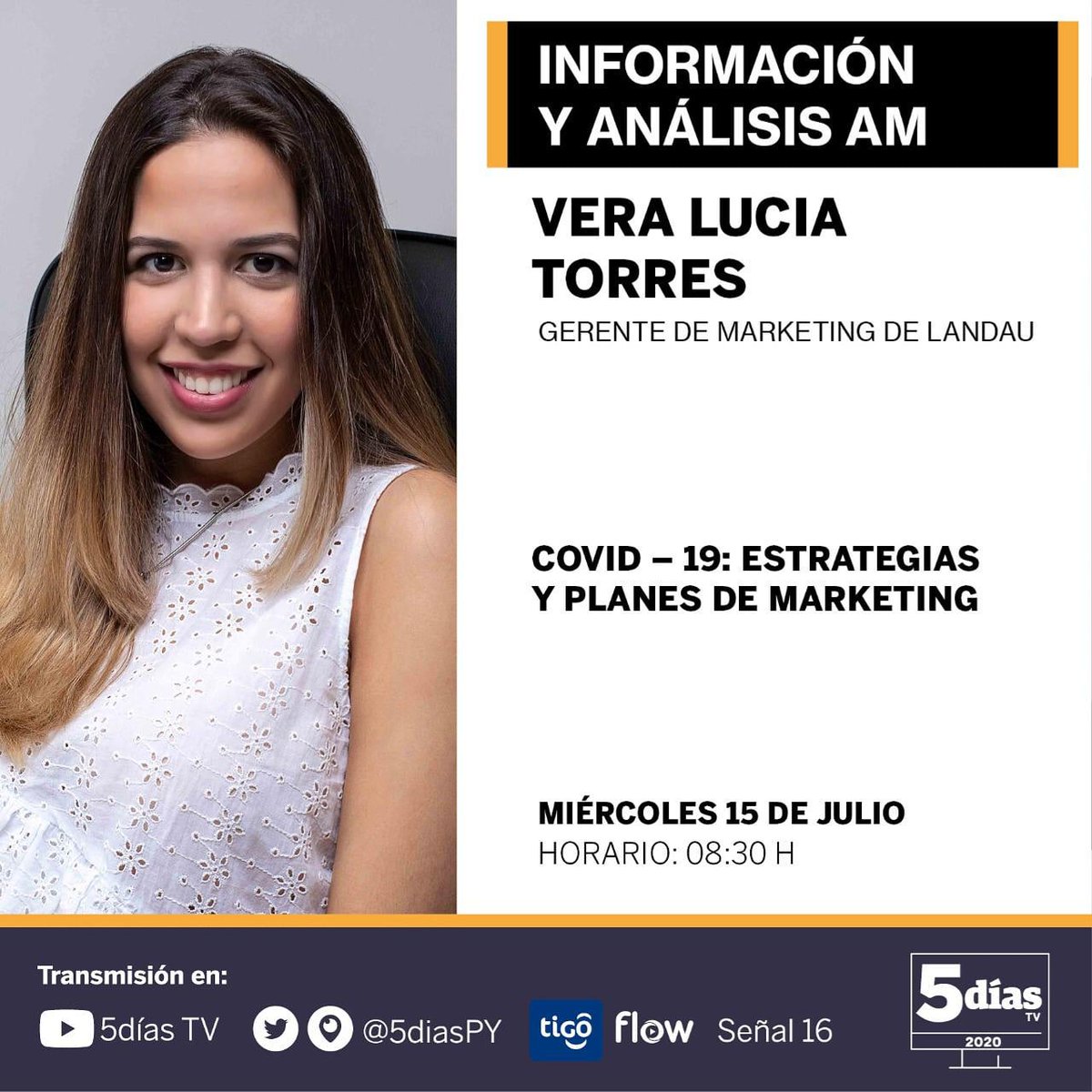 📣𝗔𝗗𝗘𝗟𝗔𝗡𝗧𝗢 

Mañana en 5días TV 📺

Horarios 🕰️ y temas 🎙️