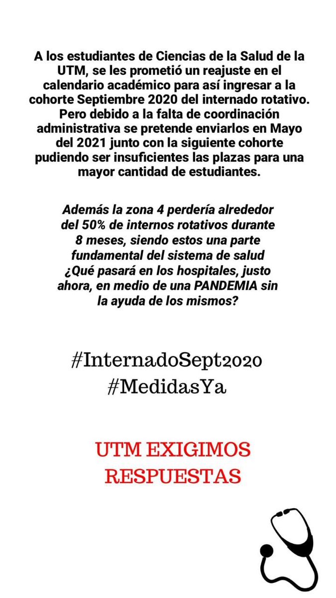 TamaraAn5's tweet photo. #InternadoSept2020 #MedidasYa 
@ces_ec @Salud_Ec @UTMManabi @EducacionAN @Salud_CZ4 @FEUENACIONALEC @HectorYepezM @jpvelin @TitoNiltonM @tinocotania @eluniversocom @eldiarioec @manavisionec @RadioFarra957 https://t.co/WgaG1Zd5N6