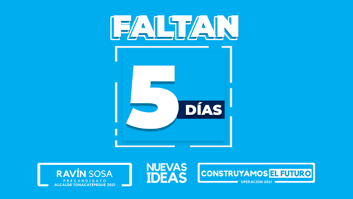 RavinSosa's tweet photo. Cinco dias nos separán del momento histórico que viviremos en nuestro municipio. 
Sé parte de la era de cambios y progreso que representa Nuevas Ideas.
Con tu voto podremos lograrlo. 🗳✅
No olvides que es necesario valides tus datos ingresando a: https://t.co/sWviFjJVG4 https://t.co/vA1zPuF5kG